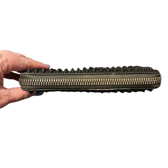 Christian Louboutin Studded Black Panettone Wallet with red interior. - Picture 5 of 13